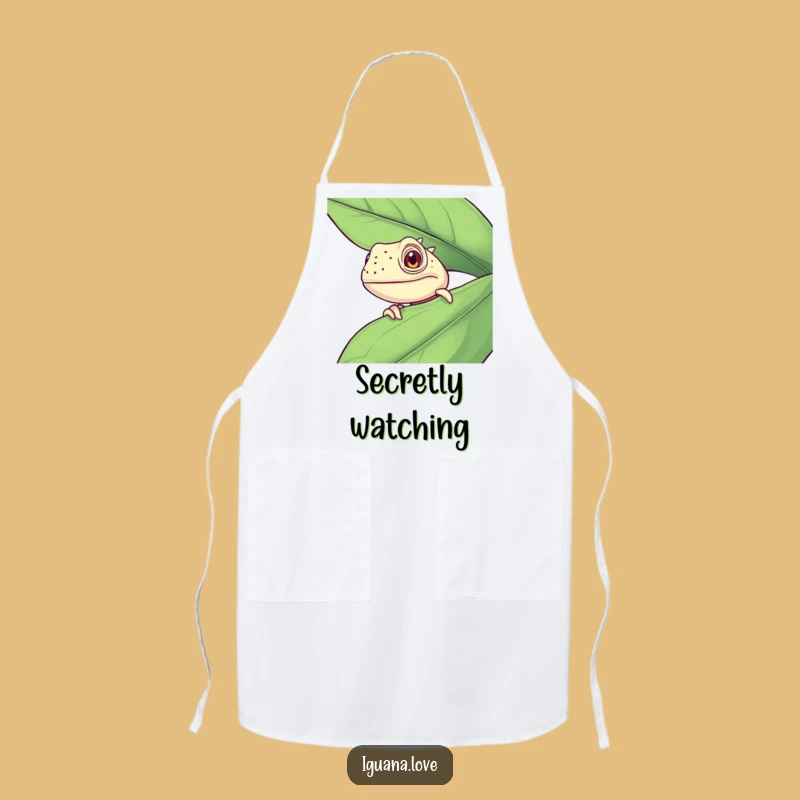 Funny Curious Iguana Apron - Hilarious Kitchen Reptile Accessory