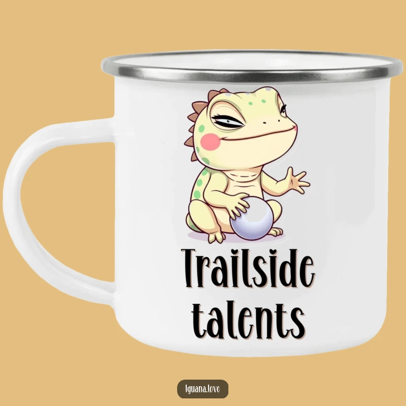 Funny Winking Iguana Camping Mug - Outdoor & Hilarious Trickster Drinkware