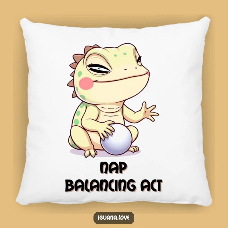 Funny Winking Iguana Pillow - Soft & Hilarious Trickster Accent