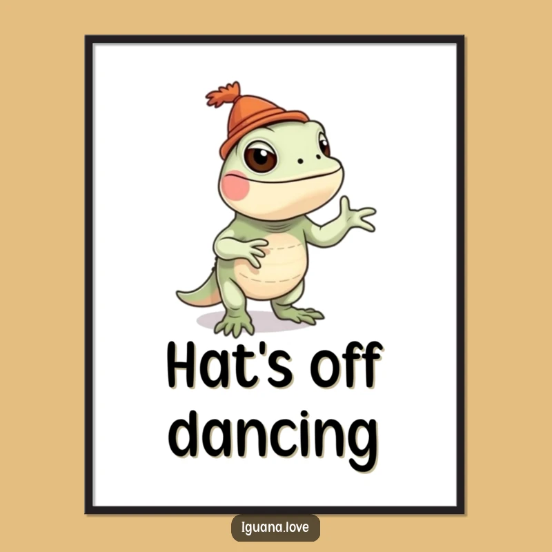 Funny Iguana Digital Art: Silly Dance Print, Instant Quirky Decor & Gift!