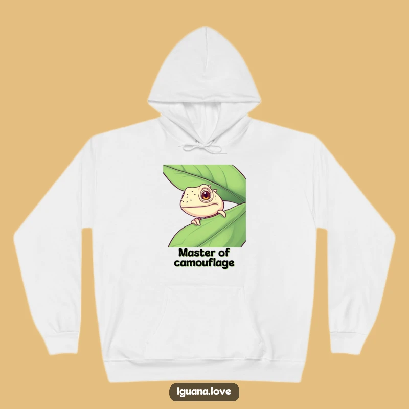 Funny Curious Iguana Hoodie - Cozy & Hilarious Reptile Apparel