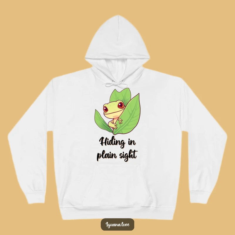 Funny Iguana Leaf Hoodie: Cozy Up with Curiosity and Humorous Style