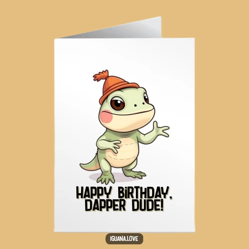 Silly Dance Iguana Free Printable Birthday Card - Funny Downloadable
