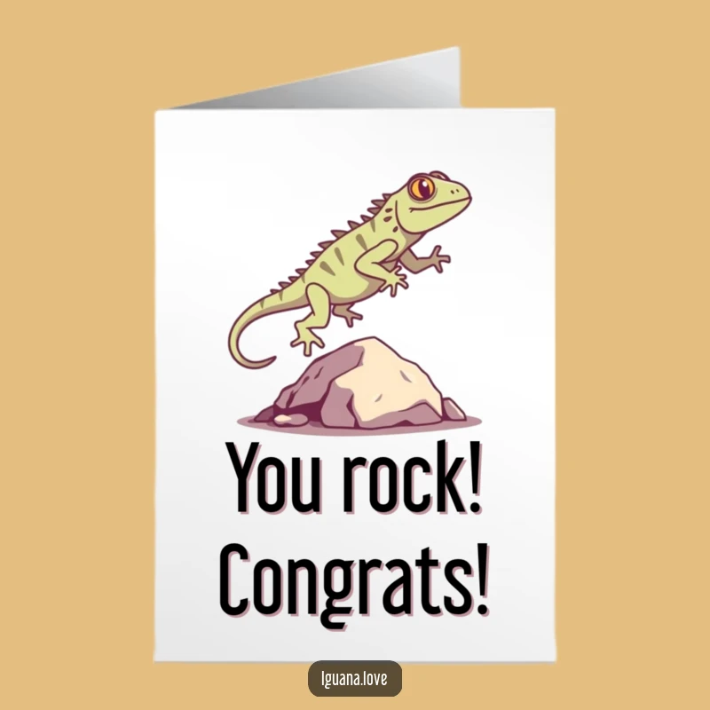 Free Printable Iguana Congrats Card: Happy Leap, Funny Downloadable Gift