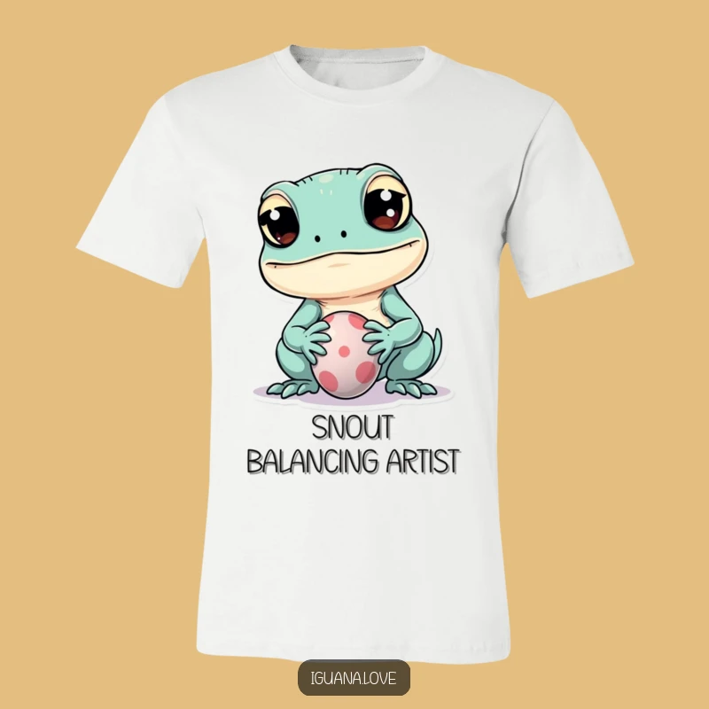 Funny Kawaii Iguana T-Shirt: Wear Your Playful Balance with This Hilarious Tee