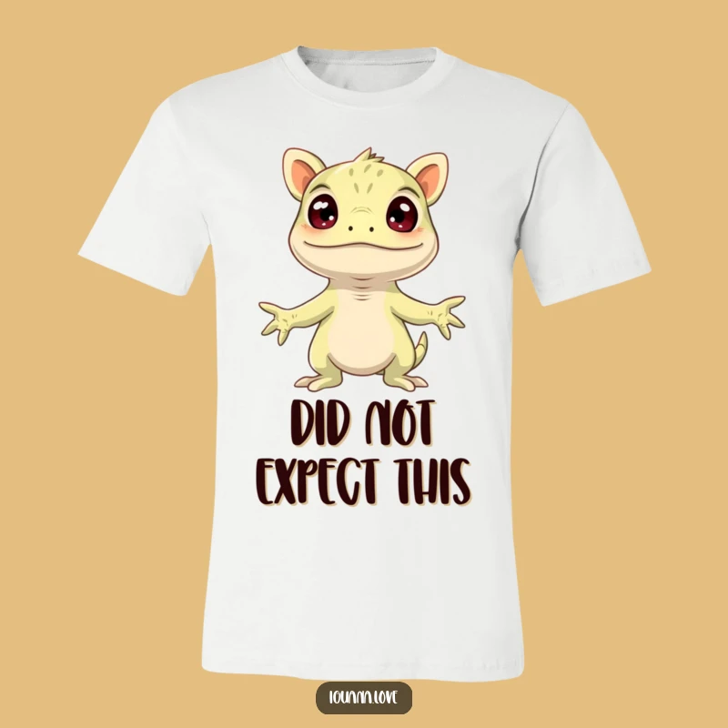 Funny Surprised Iguana T-Shirt - Hilarious Comical Reaction Tee
