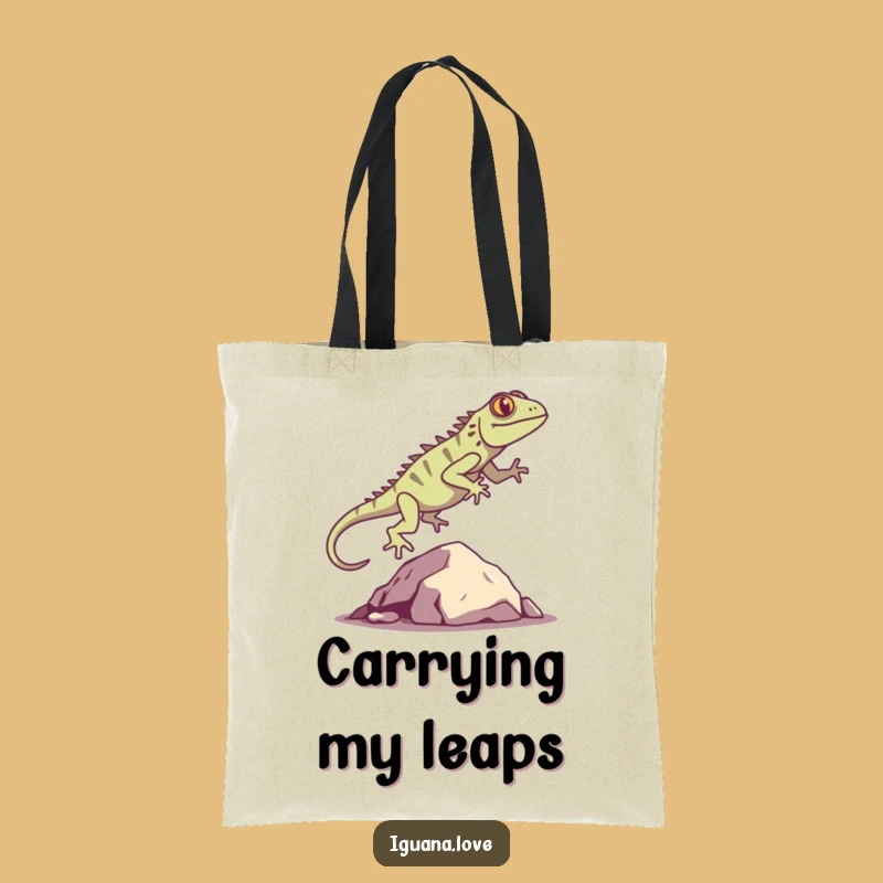 Funny Iguana Silhouette Tote Bag: Eco-Friendly, Stylish, Perfect Funny Gift