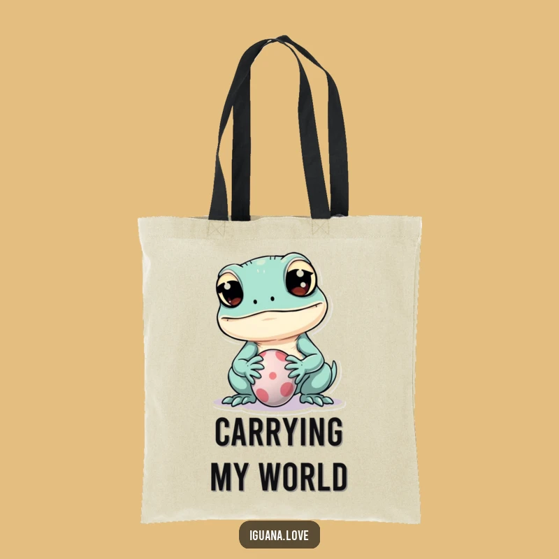 Funny Kawaii Iguana Tote Bag: Carry Your Playful Spirit and Laughs Everywhere